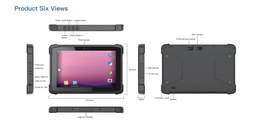 Industrial Tablet Pad 10 Inch Rugged Android Computer Touch Screen