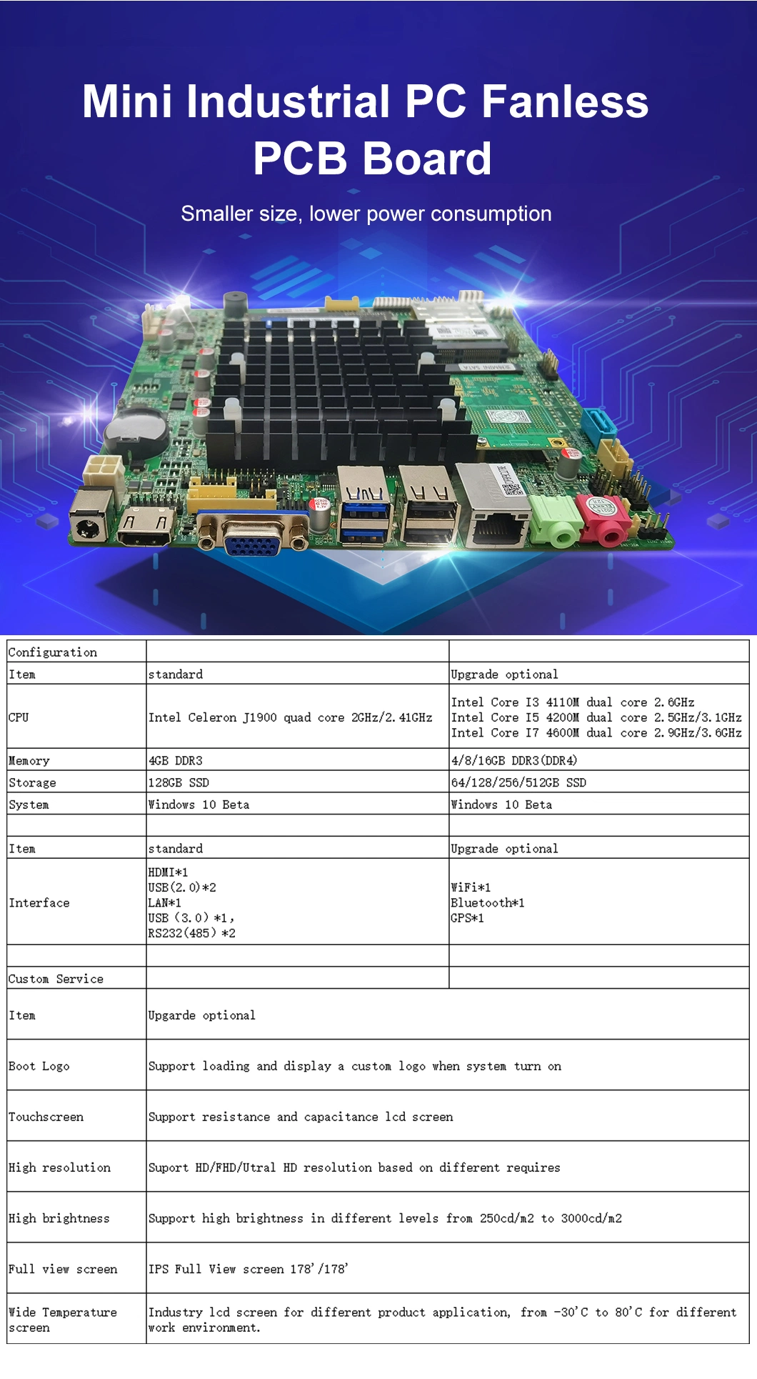 Low Cost Industrial PC 12 Inch J1900 Intel Core I3 I5 I7 Android 10 Point Touch Screen Fanless Mini PC X86 All in One PC Desktop Industrial Monitor Computer