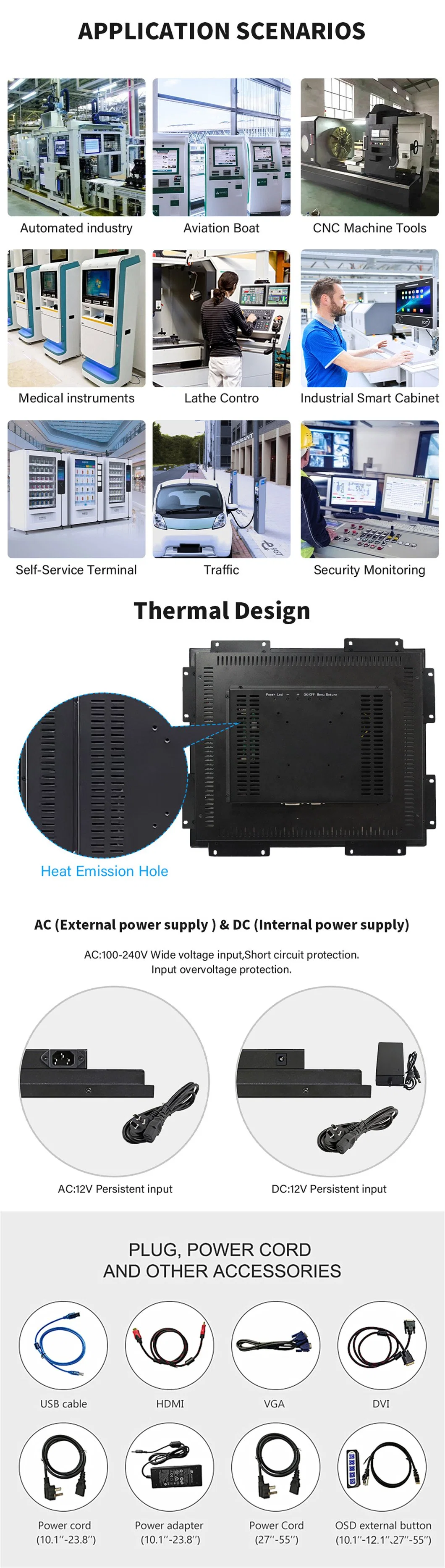 15.6 Inch 4: 3 Rk Embedded Installation Touch Screen Industrial Grade Monitor Industrial Computer