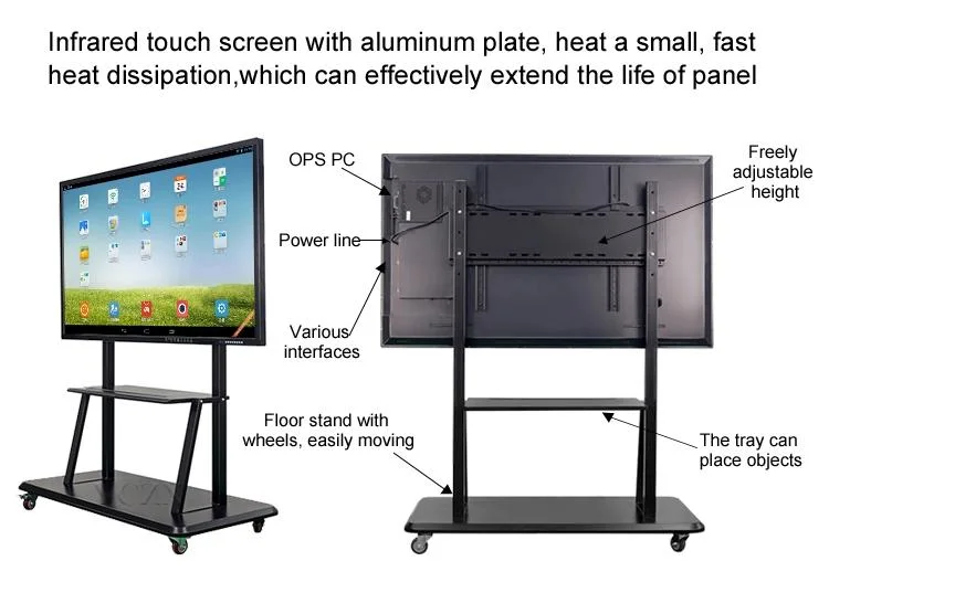 75 Inch LCD Smart All in One Panel Writing Board Digital Touch Screen for Kids