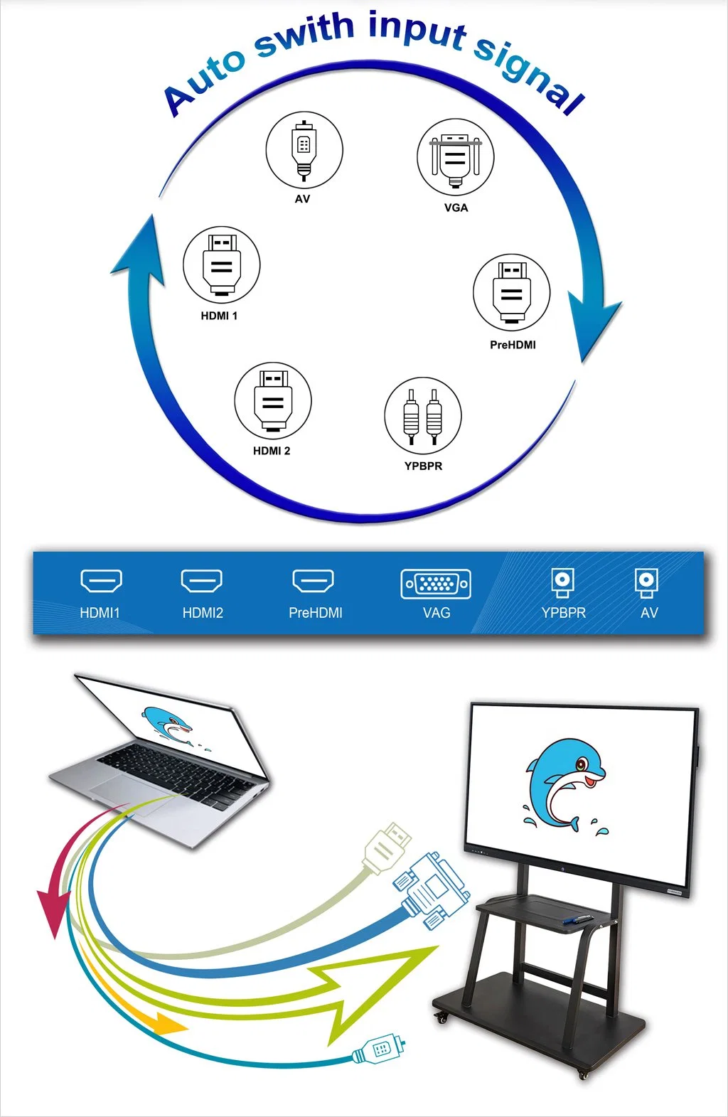 55 Inch Infrared LED Touch Computer Touch Interactive Flat 128GB-1t Smart Board Miboard Kiosk Conference Meeting Whiteboard Display LCD Screen