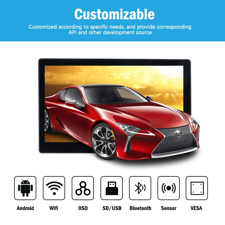 10.1, 13.3, 15.6 Inch High Resolution Touch Screen Monitor HDMI Port LCD Monitor for Advertising Display Digital Signage Video Ad Player