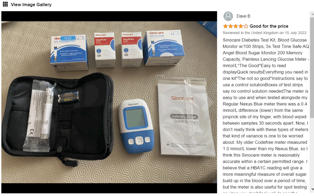 Sinocare Glucometer Machine Diabetes Testing Machine Buy 4 Blood Glucose Test Strips Get Free Blood Glucose Monitor