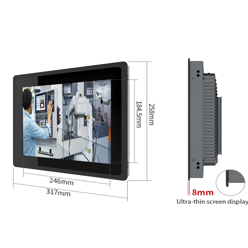 19-Inch Embedded, Touch-Screen Display Industrial Control Safety Monitoring Touch-All-in-One Computer Display