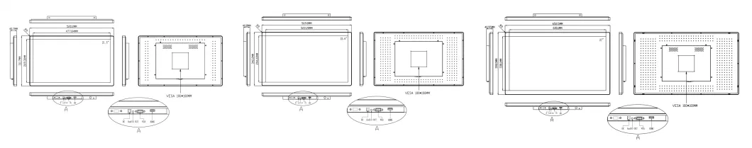 10 15 21 Inch LCD USB Capacitive Windows Raspberry Pi Android Medical HDMI Touch Screen TV Monitor 5V