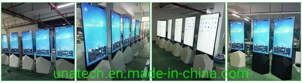 Diamond Shape Standing Double Side Slim Capacitive Touch Screen LCD Digital Signage