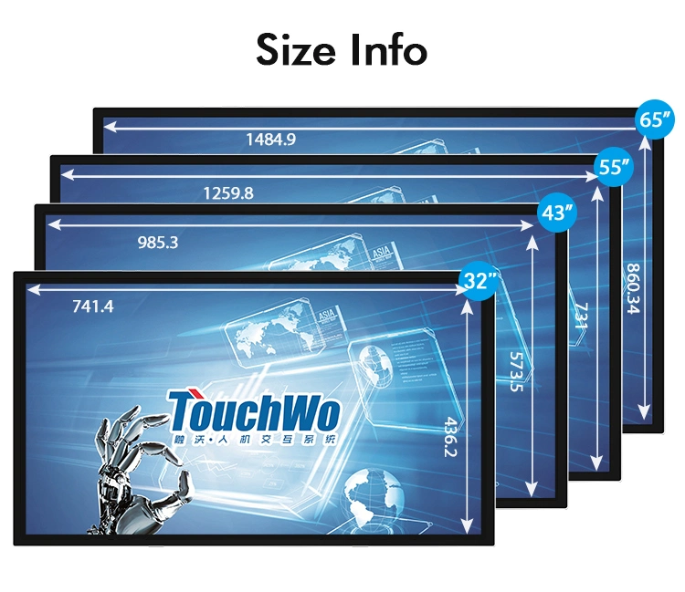 Touchwo Custom Water Proof Totem IPS Capacitive LCD Monitors Touchscreen 32 Inch Touch Screen Monitor with Android