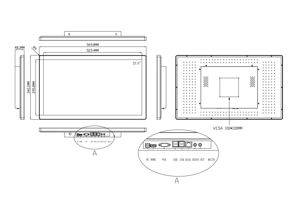 23.6&quot; All in One Touch Screen TV PC Desktop