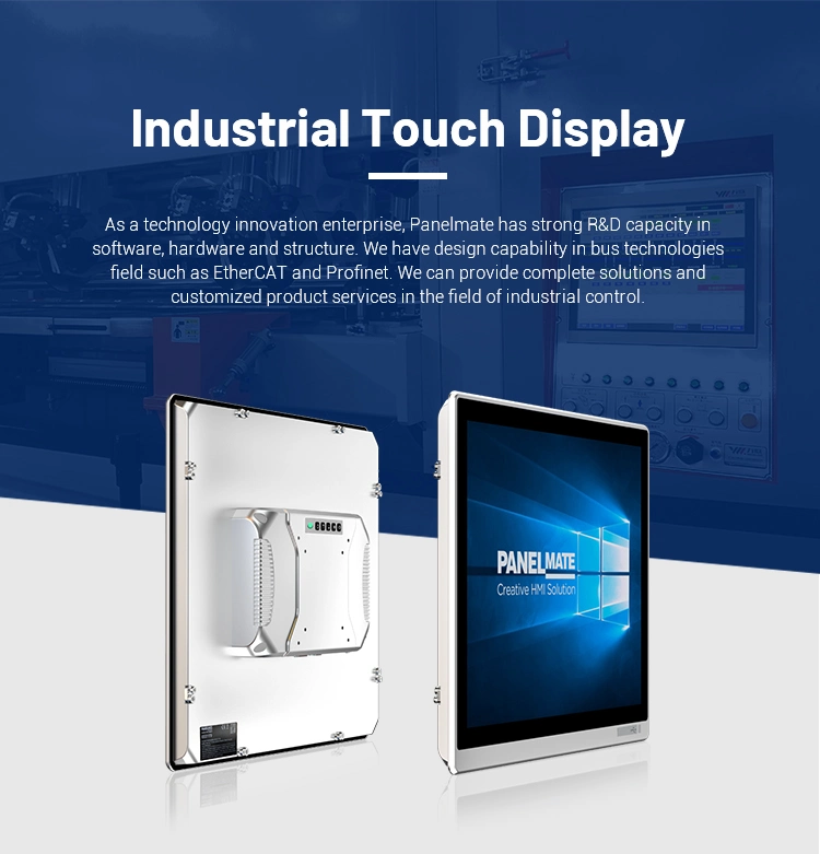 19 Inch Front IP65 Full HD LCD Capacitive Touch Screen Industrial Waterproof Touch Screen Displays Monitor for CNC Industrial Control