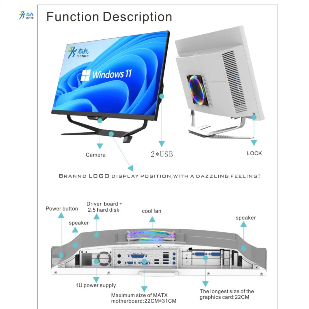 Senke Customization All in One PC I3 I5 I7 All in One Desktop Computer Desktop Touch Screen All in One Computer