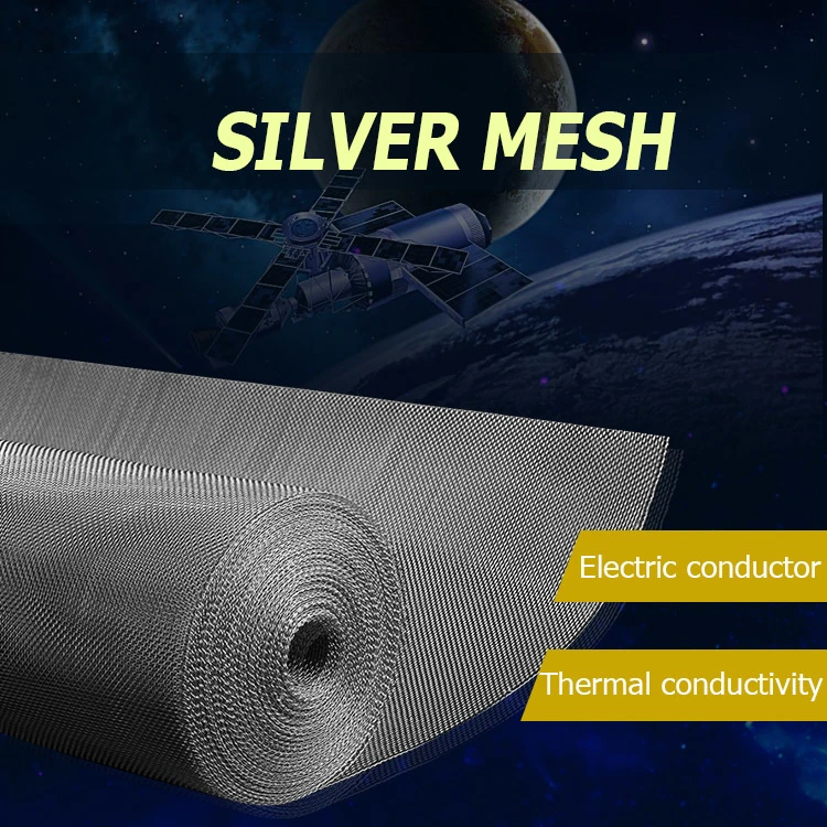 200 Mesh Pure Silver Woven Wire Mesh Screen for Electronic Power
