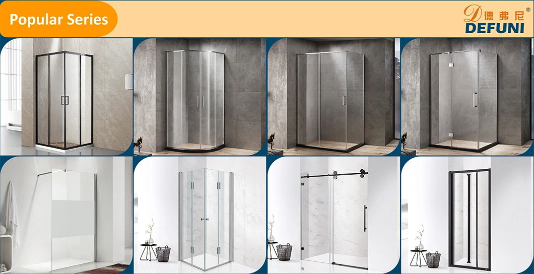 Bi-Fold Shower Screen Folding Tempered Glass Door Discount Price