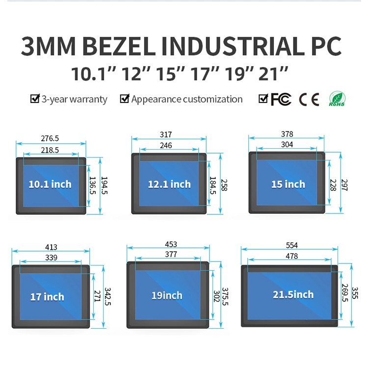 19-Inch Embedded, Touch-Screen Display Industrial Control Safety Monitoring Touch-All-in-One Computer Display