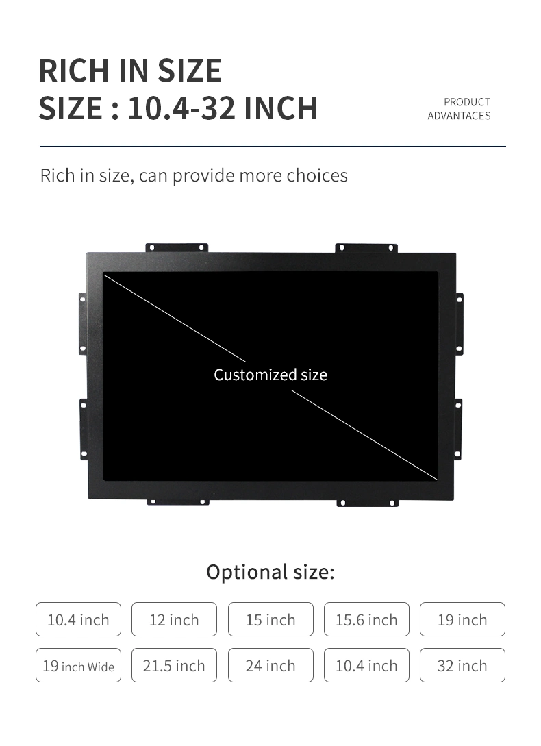 19 Inch TFT-LCD 10 Points Touch Monitor Water Proof and Flat Screen Touch Monitors