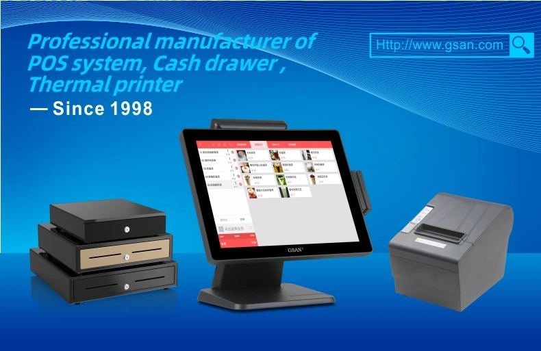 All in One 15 Inch Cash Register Payment Terminal Capacitive Touch Dual Screen 9.7 Inch Dual Screen POS System