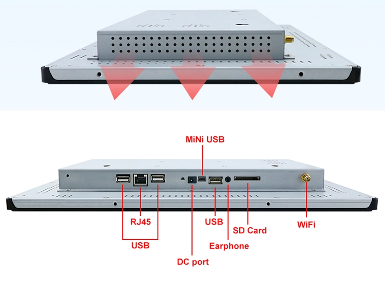 Yc-132eb Industrial Wall Mount Embedded 7 Inch- 21.5 Inch LCD Touch Screen All in One PC