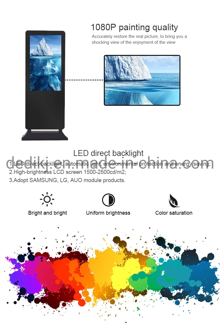 Outdoor Digital Signage LCD Display Advertising Kiosk Totem Media Player Touch Screen Monitor Waterproof 55inch Android