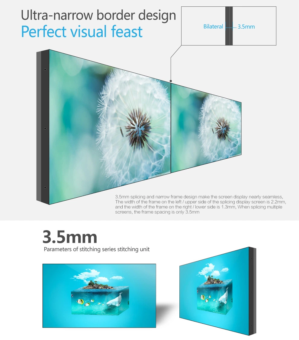 Custom Narrow Bezel 46 49 55 Inch LCD Video Wall Advertising Players Digital Signage and Display Splicing Scree