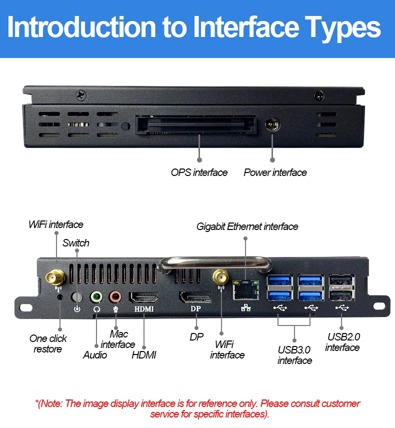 OPS Computer Host Module Plug-in Touch Screen Wall Mounted Core I5 Intelligent Teaching Conference Integrated Compute