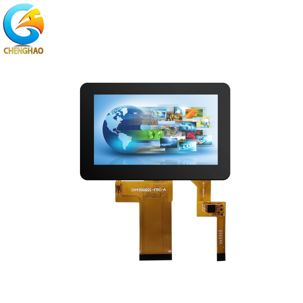 ISO9001 Certificate Factory 4.3inch 7 White LED Back Light 50 Pins IPS Capacitive Touch Screen
