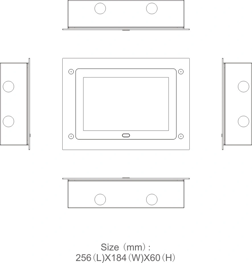 8 Inch Wired Desk Mount Wired Programmable Touch Panel