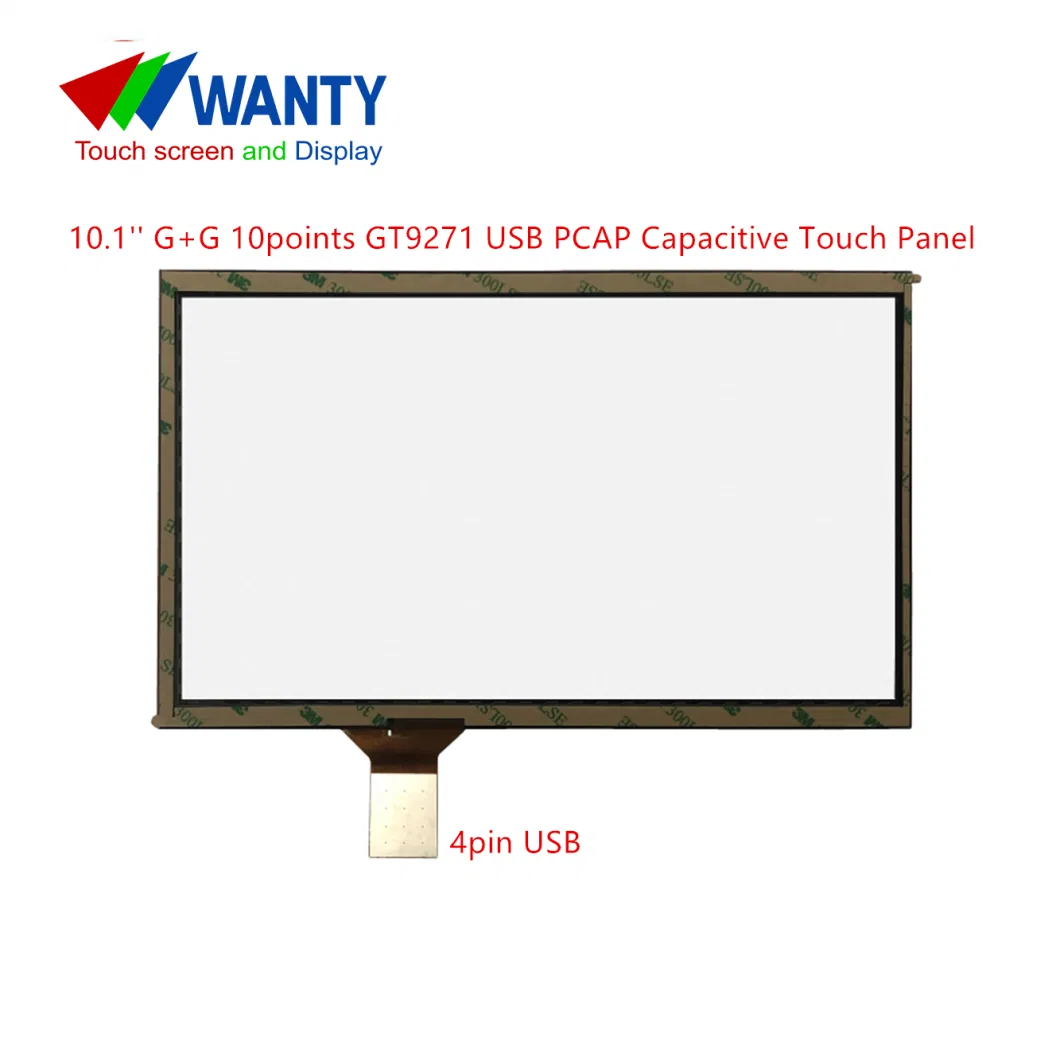 China Manufacturer 10.1 Inch USB G+G Capacitive Touch Panel TFT LCD Multi Touch PCAP Touch Screen