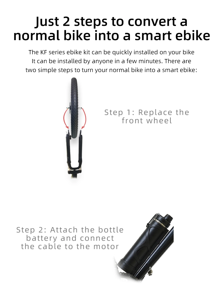 High Quality Ebike Kit Brushless Rear Motor Wheel of Ebike Conversion Kit with LCD Scree Display Included for 1 Year Warranty
