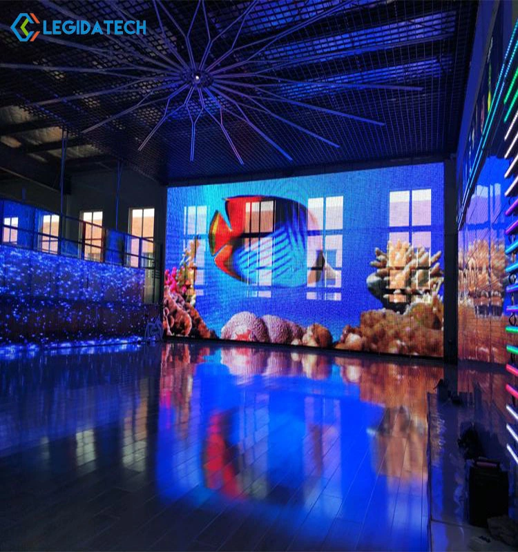 P3.91mm P3.91-7.81mm High Definition Indoor Glass Trestle LED Transparent Touch Display Screen
