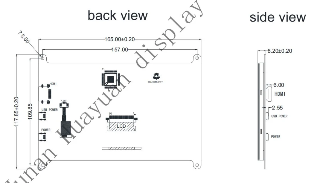 1080P 7 Inch 1024*600 TFT Touch LCD Screen with HDMI Manufacturer