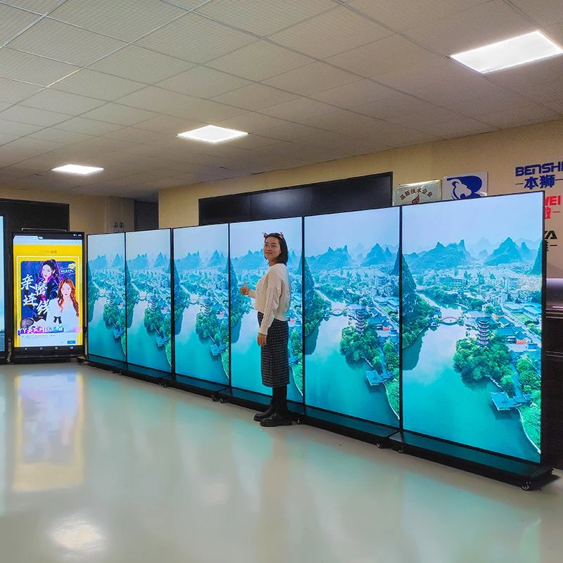 Full HD Indoor Interactive Kiosk Floor Stand Touch Screen 75 85 Inch Vertical Totem Digital Signage LCD Advertising Screen