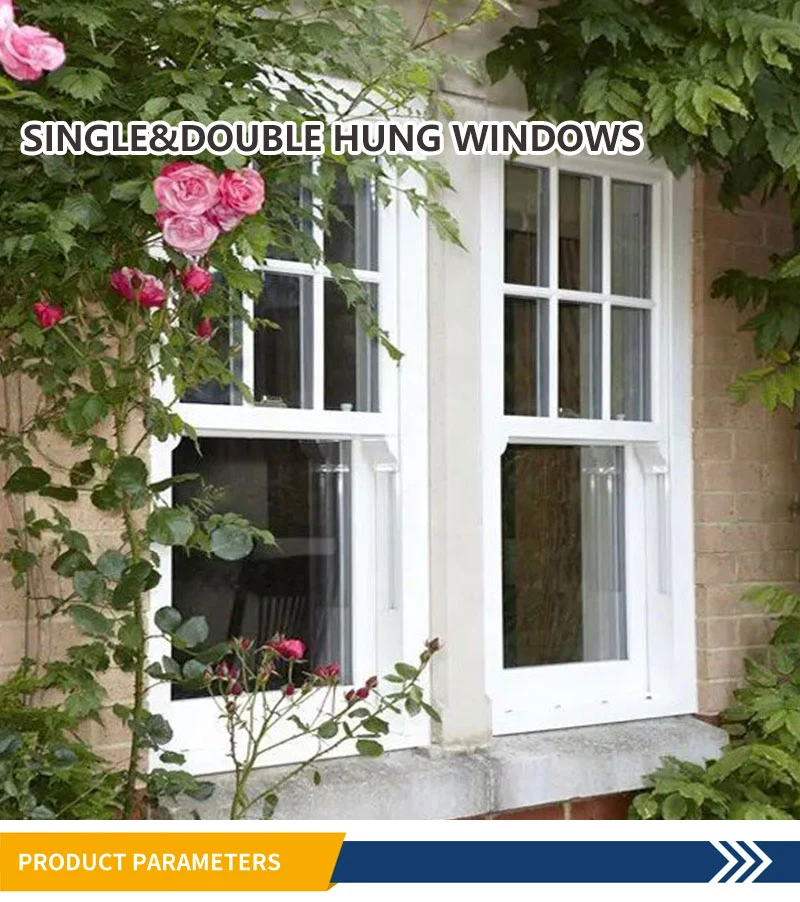 Aluminium Glass Storm Hurricane Impact Vertical Sliding Sash Windows Double Hung Windows with Fly Scree