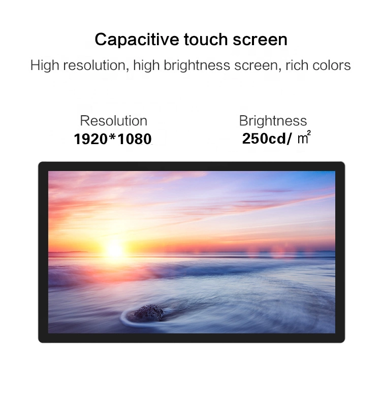 Sunlight Readable IP65 23.6&quot; VGA HMI DVI USB Touch Monitor