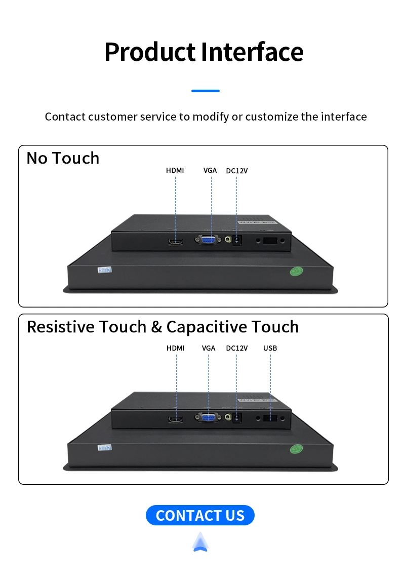 Embedded 11.6 Inch 1366*768 HDMI VGA Non Touch Screen Display Metal Case Wall Mount Panel Computer Industrial LCD Monitor