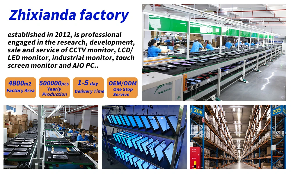 Factory 21.5 Inch LCD Flat Screen Waterproof Capacitive Touch Industrial Monitor