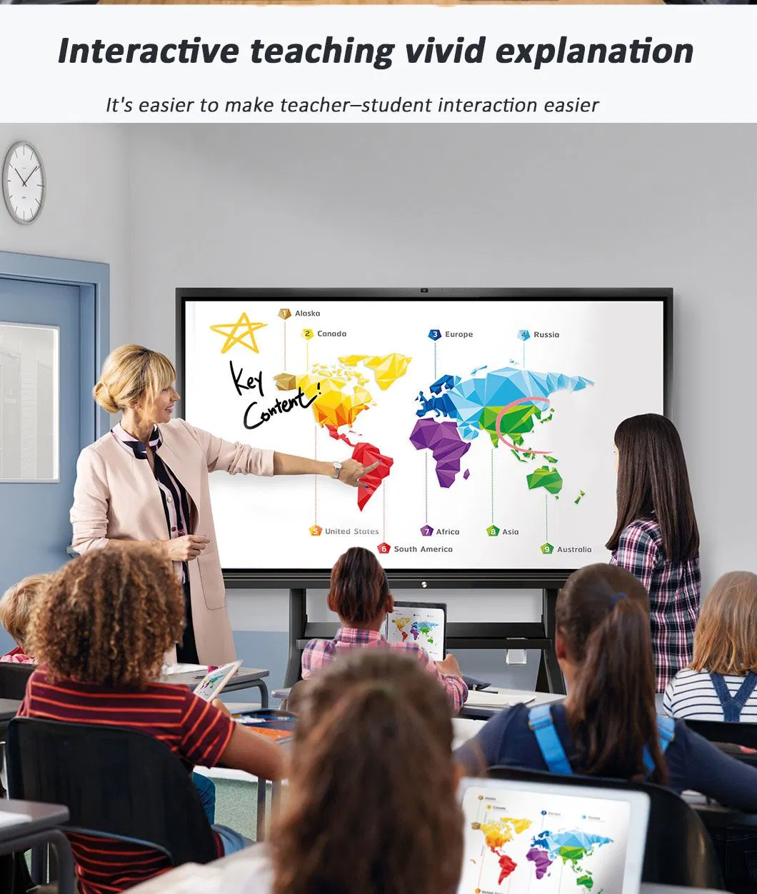 Customized Ultra HD 75inch Whiteboard Manufacturer OPS All in One IR Multi Touch Screen 4K Smart Board Interactive Flat Panel for School and Video Conference