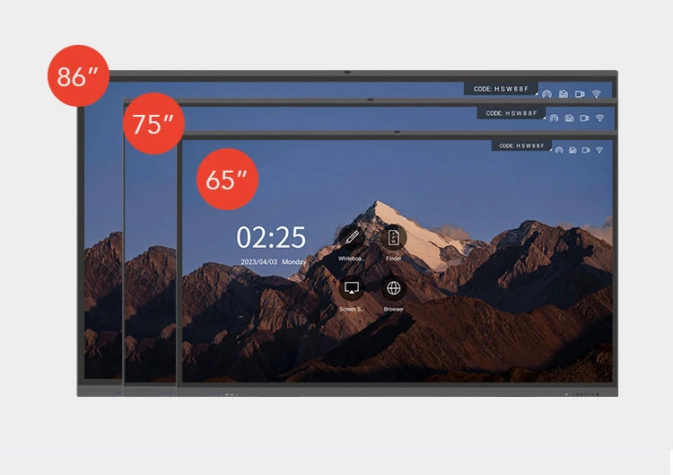Ikinor OEM Pcap Touch Interactive Smart Board with Built in Computer 86 Inch Interactive Touch Screen