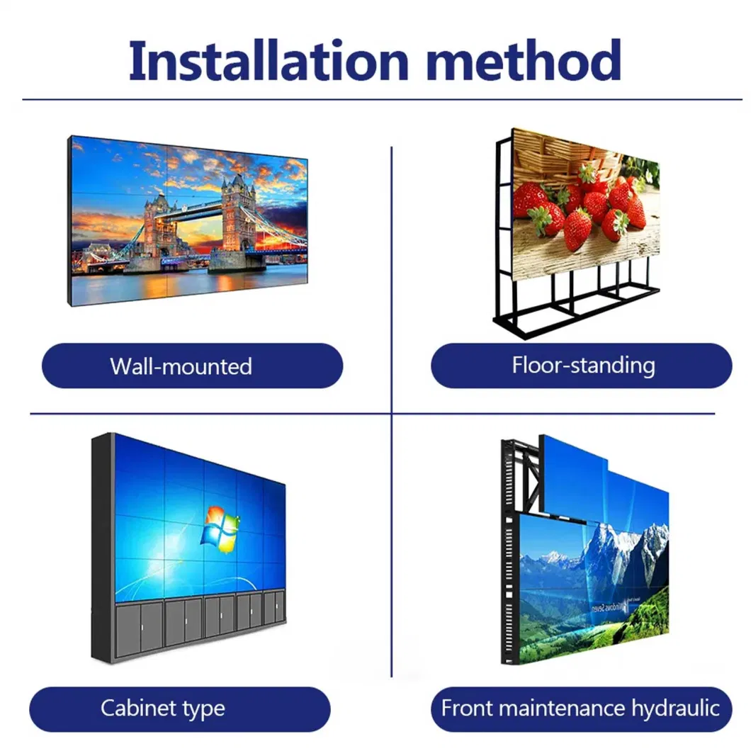 Custom Narrow Bezel 46 49 55 Inch LCD Video Wall Advertising Players Digital Signage and Display Splicing Scree