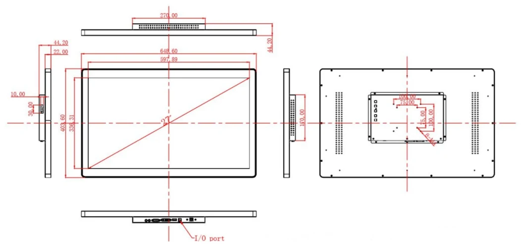 27 Inch Open Frame Pcap Multi Touchscreen Touch Sensor Screen Monitor TFT LCD with Modular High Fast Accurate Response Full HD Ultra Wide 16:9 Display Componets