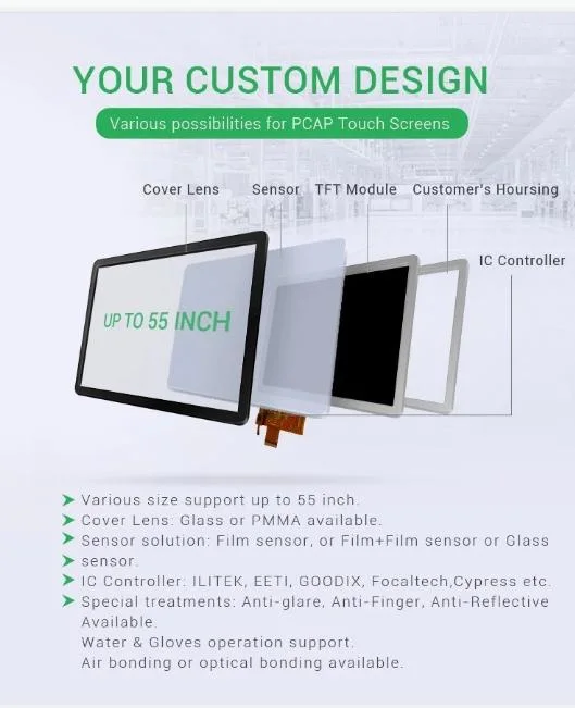 23.8 Inch Industrial Pcap Projected Capacitive Touch Technology Capacitive Touch Screen Panel