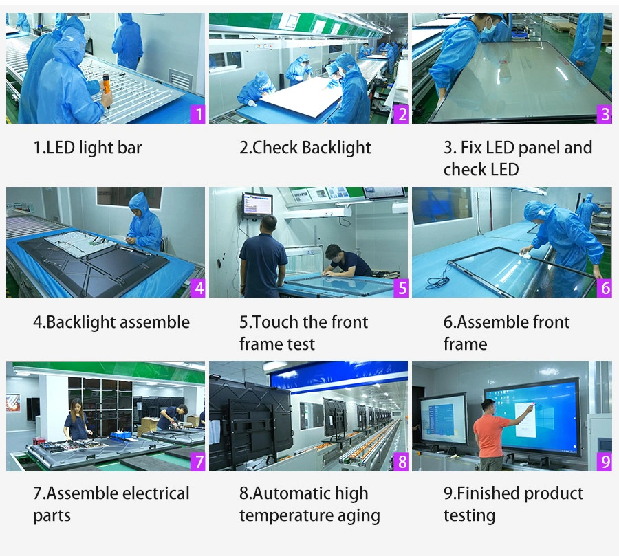 Ikinor OEM Pcap Touch Interactive Smart Board with Built in Computer 86 Inch Interactive Touch Screen