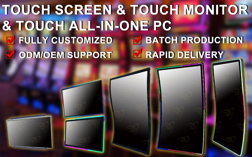 High Definition Rich Interfaces 32 43 49 55 65 Inch TFT LCD Touch Screen Monitor for Game