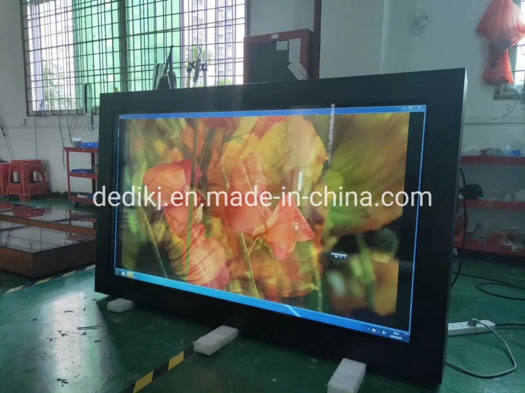 65inch Waterproof IP65 Floorstanding 65inch 2000 Nits Daylight Readable LCD Outdoor Display with Case