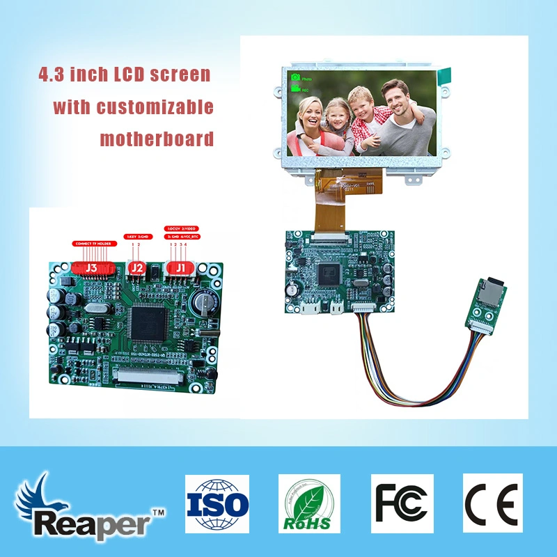 4.3 Inch TFT LCD Display Module Optional Touch Screen Panel with Controller Board Support Both PAL System and NTSC Apply for Intercom