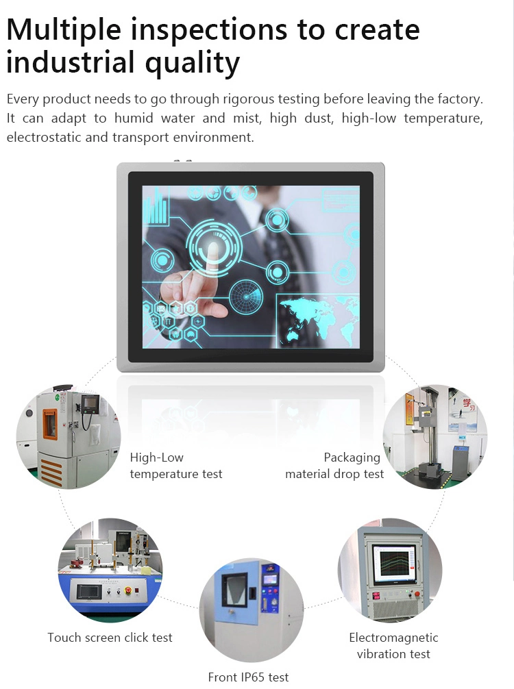 15.6 Inch IP65 Dustproof Waterproof Touch Screen Win7/8/10 OS Panel PC Mini Industrial Computer