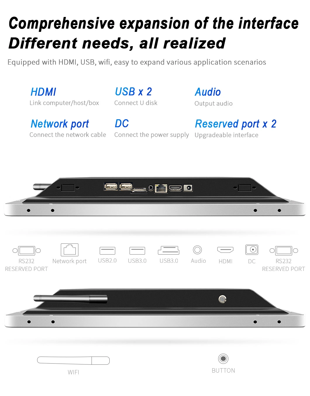 7 8 9.7 10 10.4 11.6 12 12.1 13.3 15.6 17 17.3 18.5 Inch Android All in One Computer Wall Mounting/Desktop Industrial Touch Screen Monitor Panel PC