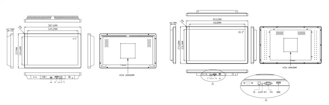 10 15 21 Inch LCD USB Capacitive Windows Raspberry Pi Android Medical HDMI Touch Screen TV Monitor 5V