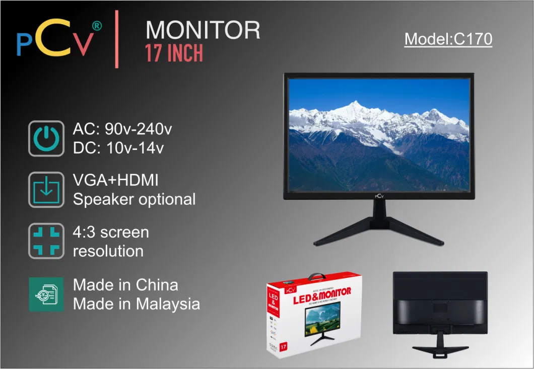 OEM 15/17/18.5/19/21.5/22/23/23.6/24/27inch Monitor Desktop Computer LED LCD Monitors for Business &amp; Educational &amp; Office&Gaming Computer Monitor