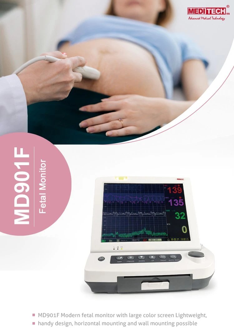 Meditech Heart Rate Fetal Monitor CE and ISO Approved with Large Color Screen