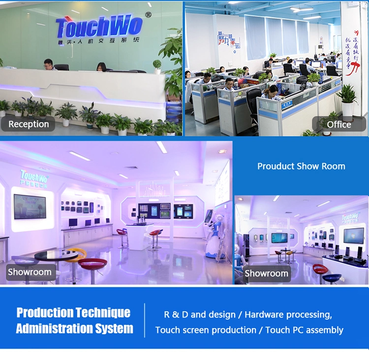 Touchwo Factory Price 21.5 23.8 27 Inches Capacitive Touch Screen LCD Monitor All in One Wall Mount Industrial Monitor