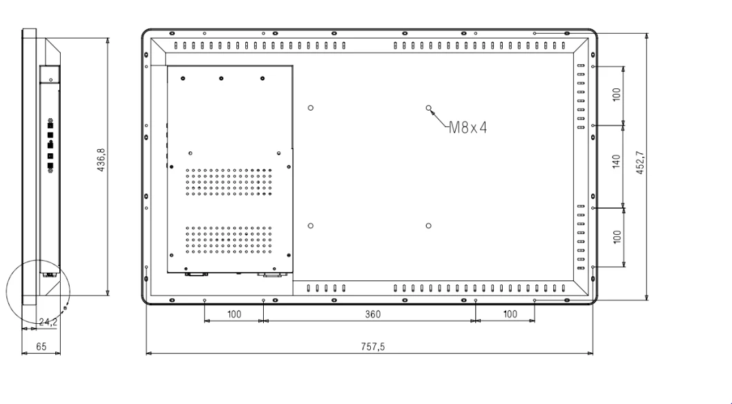 32 Inch Interactive LCD Touch Screen Display with Dp Port